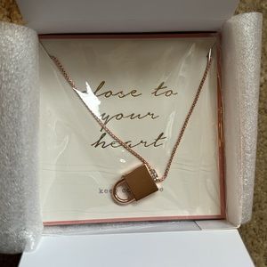 🆕 Stela & Dot KEEP Collective | 🩷Rose Gold Lock Necklace with Arrow Charm🩷